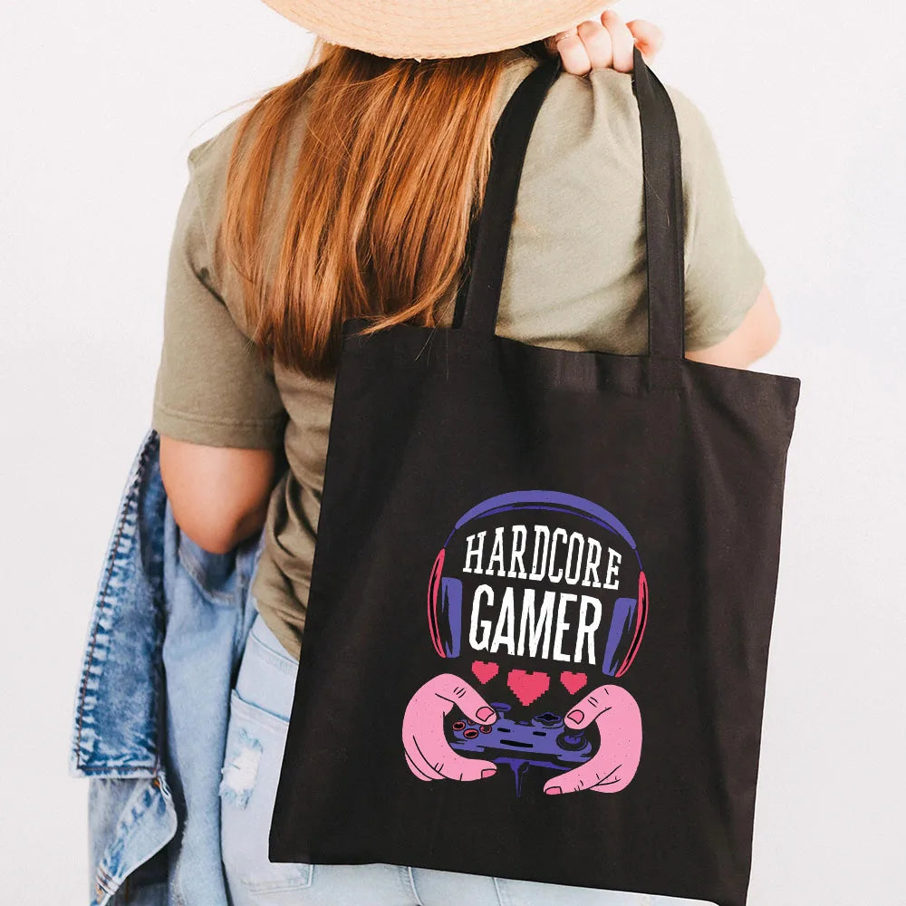 Gaming Controller Player Video Room Women Canvas Shopper Bag