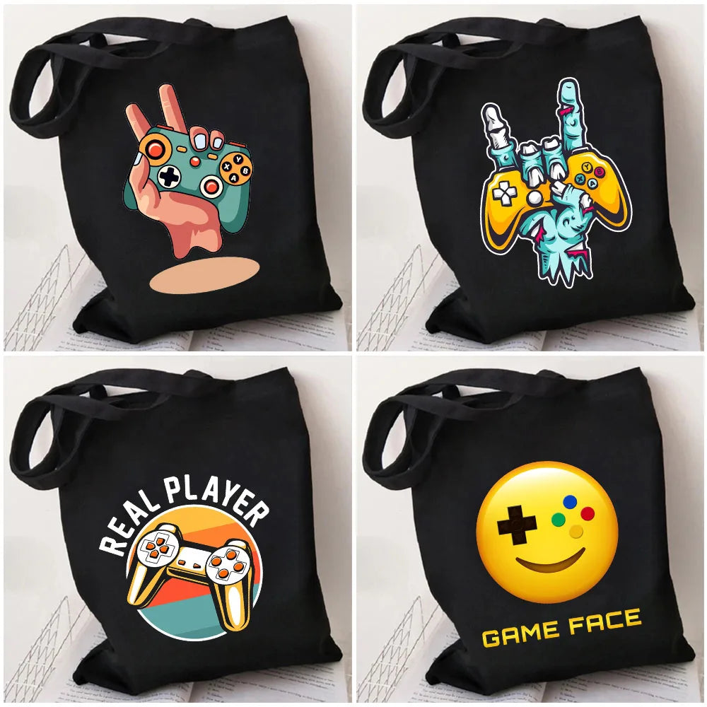 Gaming Controller Player Video Room Women Canvas Shopper Bag