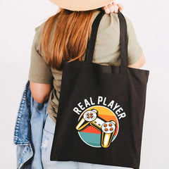 Gaming Controller Player Video Room Women Canvas Shopper Bag