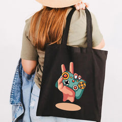 Gaming Controller Player Video Room Women Canvas Shopper Bag