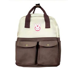OW Anime Backpack DVA Rabbit Canvas School Bags Laptop Shoulder Travel B