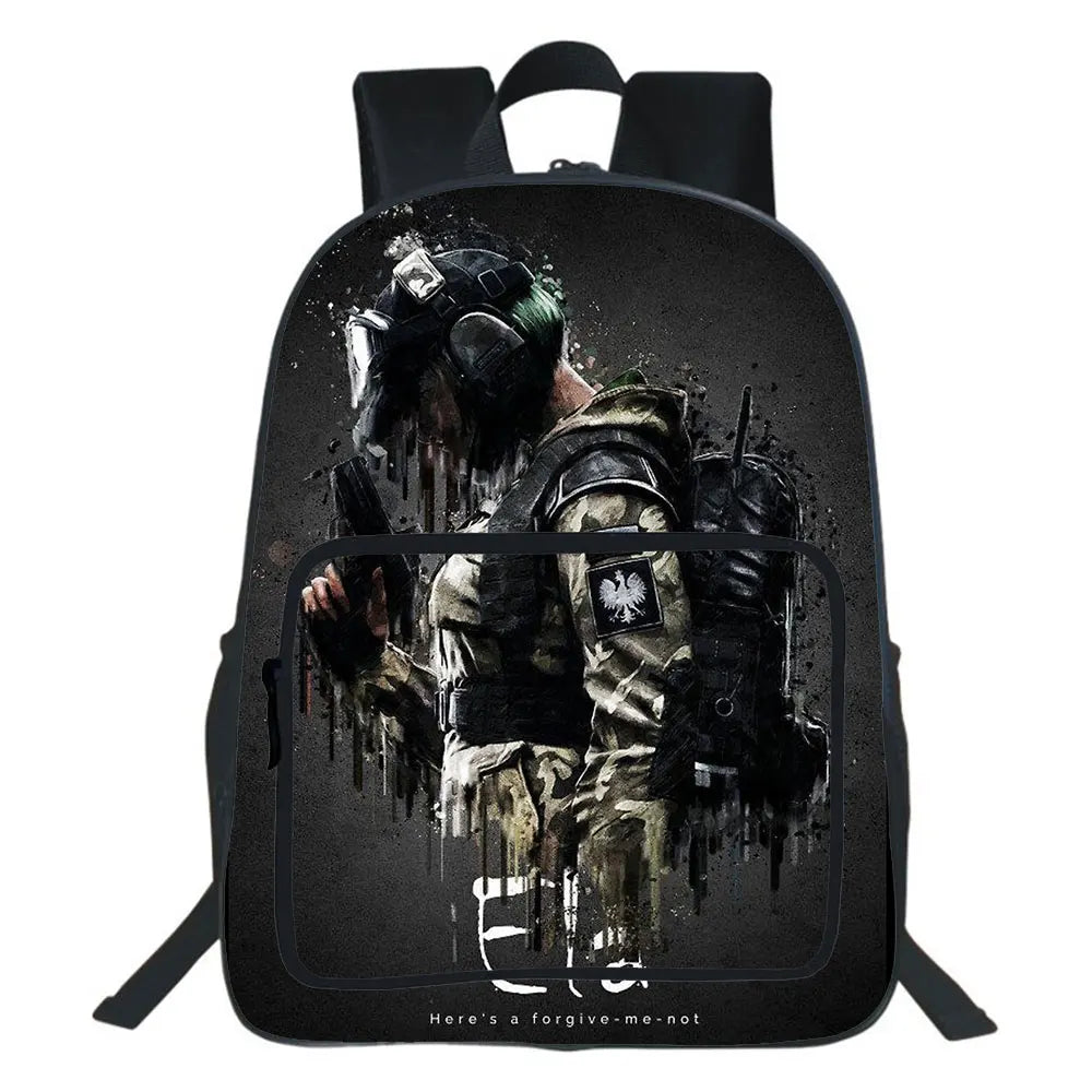 Rainbow Six Siege Backpack Large Capacity Teen School Bag 19 inch Mochila