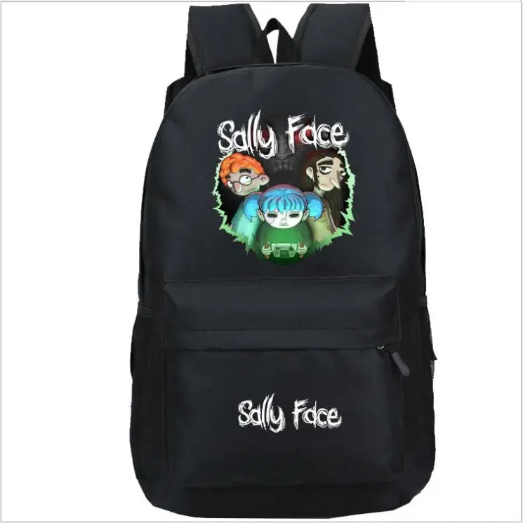 Sally Face Daily Backpack School Bags Laptop Rucksack