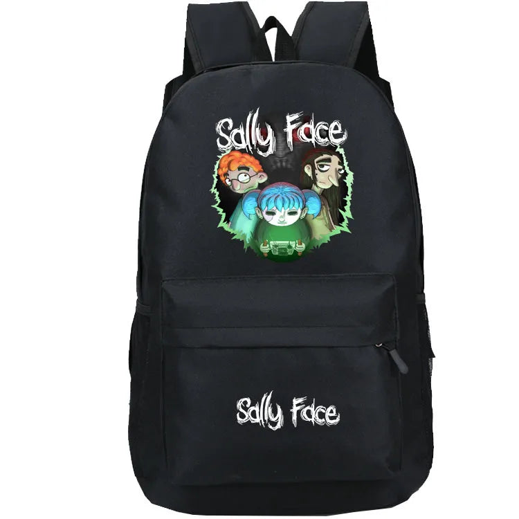 Sally Face Daily Backpack School Bags Laptop Rucksack
