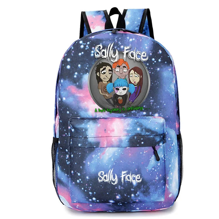 Sally Face Daily Backpack School Bags Laptop Rucksack