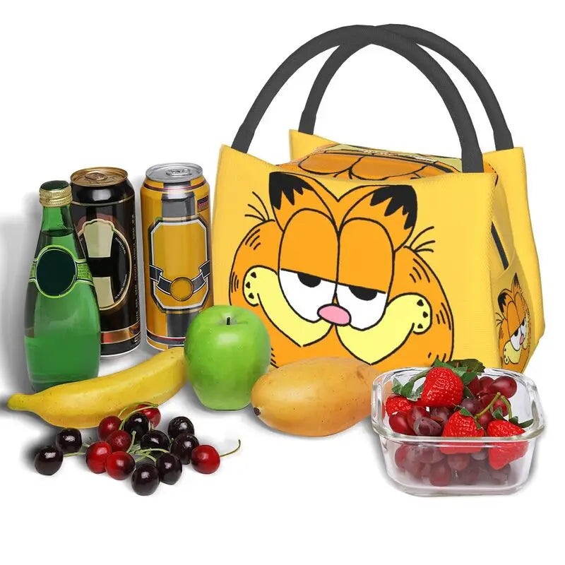 Garfield Cat Meme Lunch Box Waterproof Insulated Bag