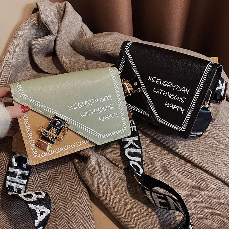 Geestock Crossbody Bag PU Leather Shoulder Pack