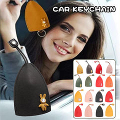 Geestock Rabbit Cat Key Bag Leather Key Wallet Keychain Pouch