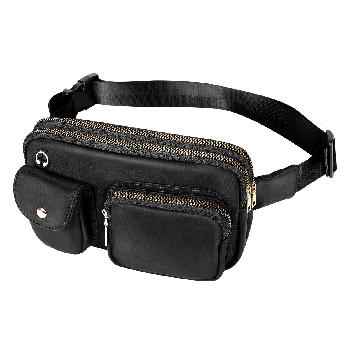 Geestock Fanny Pack for Women Double Zipper Waterproof Waist Bags