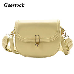 Geestock Shoulder Bag Woman Braided Shoulder Strap Crossbody Bags