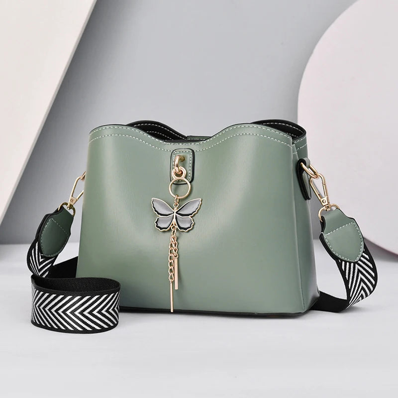 Geestock Shoulder Bag Woman Small Bucket PU Leather Crossbody Bag