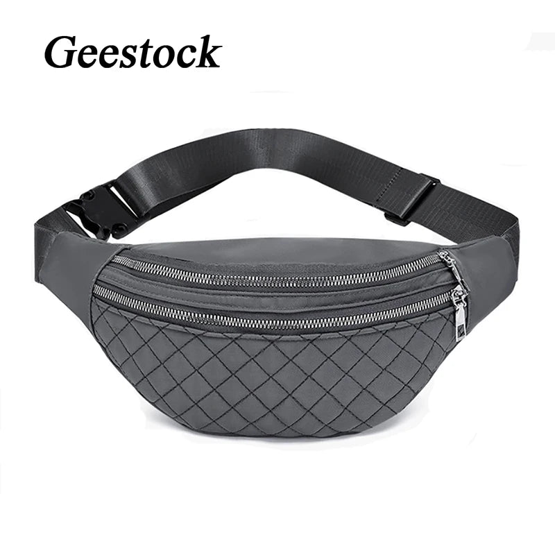Geestock Waist Bags Women Men Fanny Pack Belt Pouch Crossbody Chest Bags