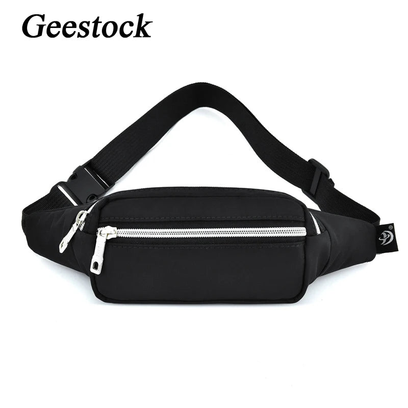 Geestock Waist Bag Pack Purse Fanny Pack Belt Bags Pouch Men Travel Cell Phone B