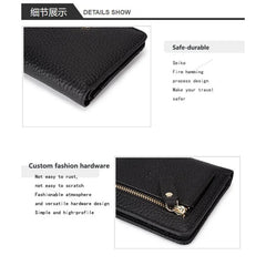 Genodern Leather Wallet Short Women's Purse Full Cowhide