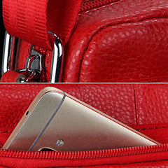 Cow Leather Casual Women Handbags Single Zipper Solid Messenger Bags
