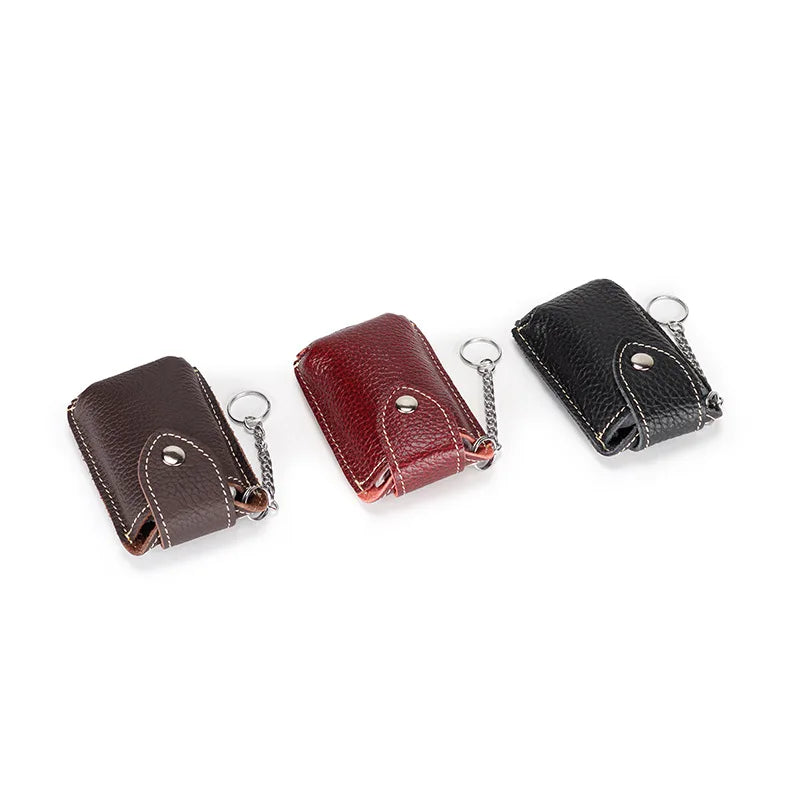 Cow Leather Car Keys Bag Mini Wallet Key Holder Pocket