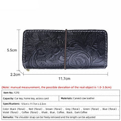 Cow Leather Key Holders Key Wallet Money Organizer Keychain Pouch