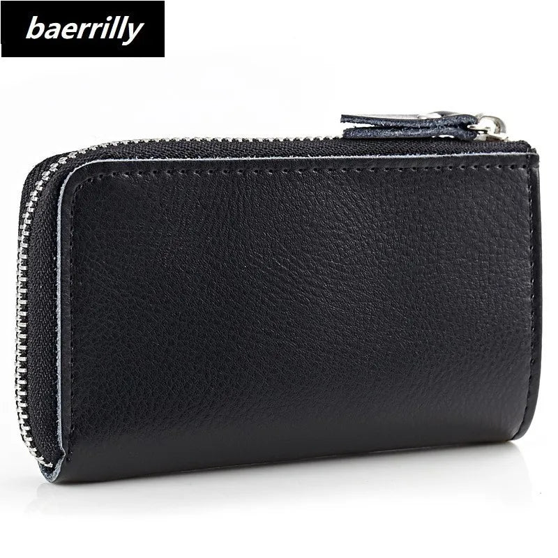 Cow Leather Car Key Bag Wallet 6 Key Rings