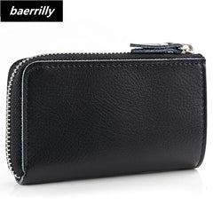 Cow Leather Car Key Bag Wallet 6 Key Rings