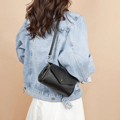 Cowhide Leather Women Small Bag Office Worker Shoulder Bag