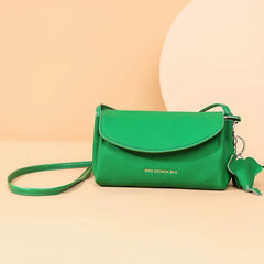 Cowhide Soft Leather Vintage Small Cosmetic Bag Girls Commute Handbags