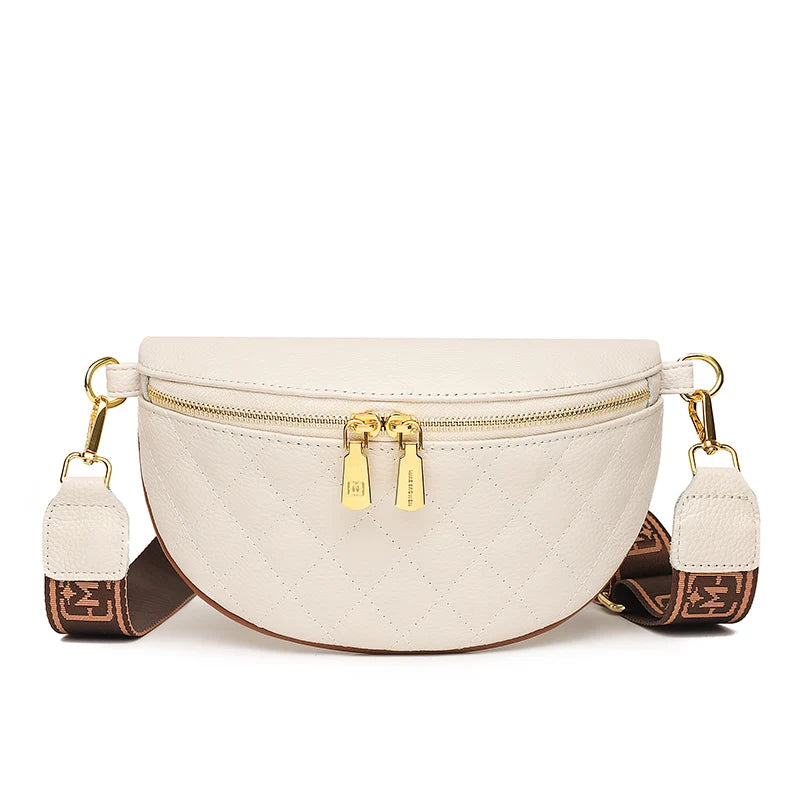 Vegetable Tanned Cow Leather Saddle Bag for Women