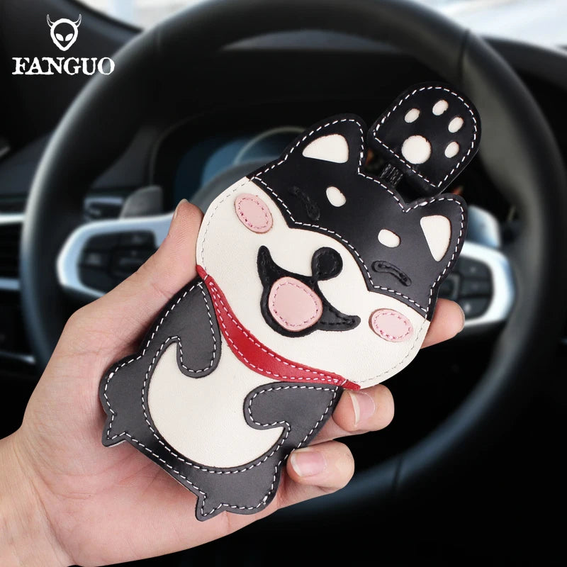 Leather Car Keys Holder Cover Organizer Pouch