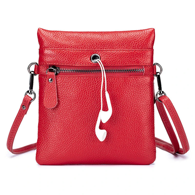 Women's Mini Shoulder Bag Multi-zip Pocket Purse and Handbags