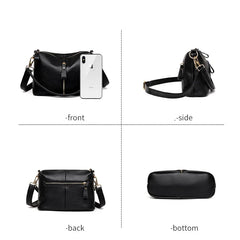 Women's Leather Crossbody Tote Bag Natural Cowskin