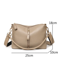 Women's Leather Crossbody Tote Bag Natural Cowskin