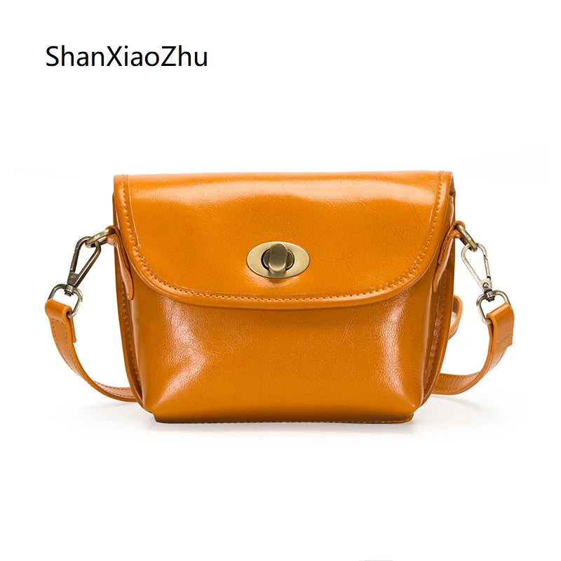 Small Leather Crossbody Tote for Women