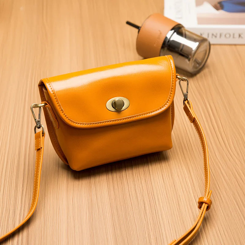Small Leather Crossbody Tote for Women