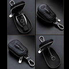 Vintage Leather Animal Prints Car Key Pouch Holder Zipper Cover