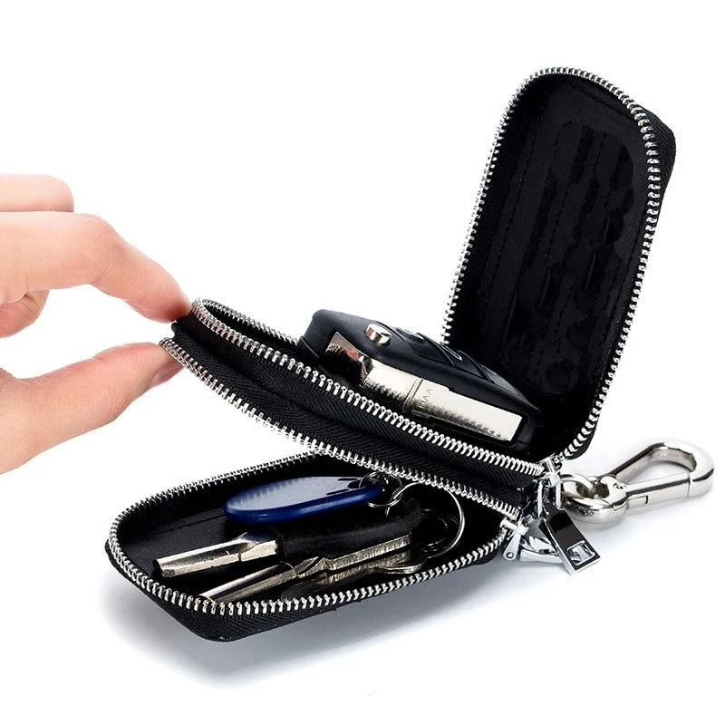 Leather Car Key Holder Remote Protector Cover Key Case