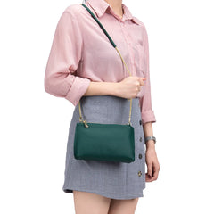 Leather Chains CrossBody Bag Women Cow Leather Handbag