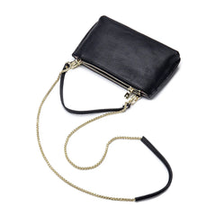 Leather Chains CrossBody Bag Women Cow Leather Handbag