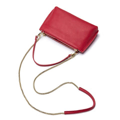 Leather Chains CrossBody Bag Women Cow Leather Handbag