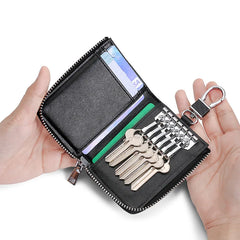 Leather Cowhide Key Bag Household Door Keychain Bag - Christmas Gift