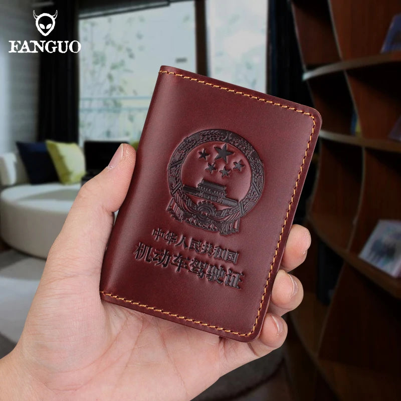 Leather Driver Holder Car Auto Documents Driving Wallet Photo Holder Cover