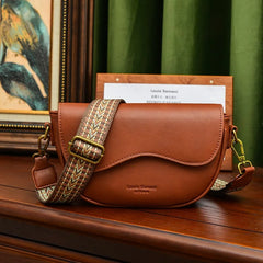 Leather Women's Tote Bag Shoulder Saddle Bags