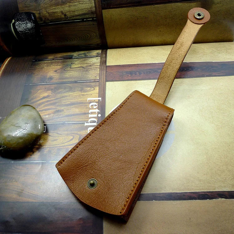Leather Key Holder Large Capacity Key Organizer Pulling-Out Key Bag