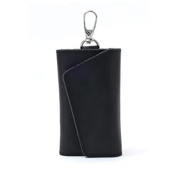 Leather Key Holder Men Women Keychain Organizer Pouch Mini Split Car Key Wallet