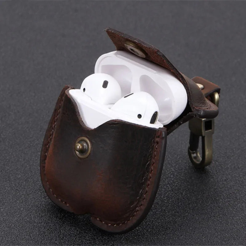 Leather Key Wallet Case Cover For AirPods Pro Men Women