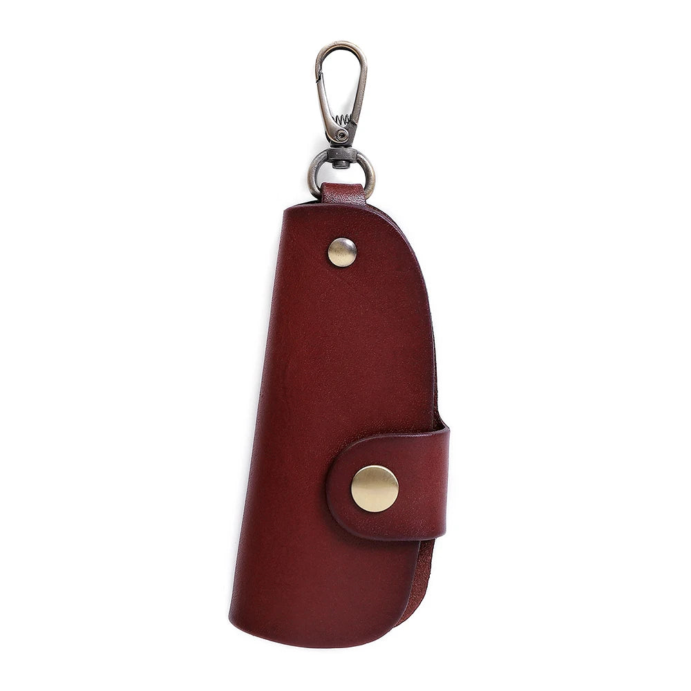 Vintage Cow Leather Key Case Male Key Holder keychain holder