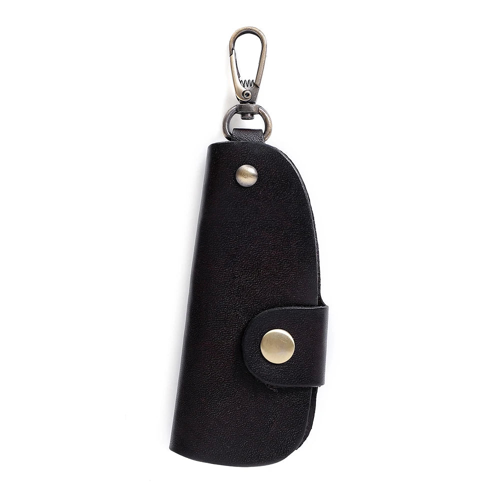 Vintage Cow Leather Key Case Male Key Holder keychain holder