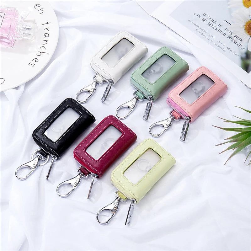 Leather Key Wallet Men Women Car Key Bag Key Case Ladies Key Holders