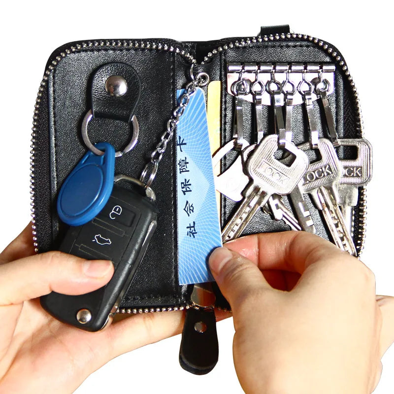 Leather Key Wallets Men & Women Car Key Bag