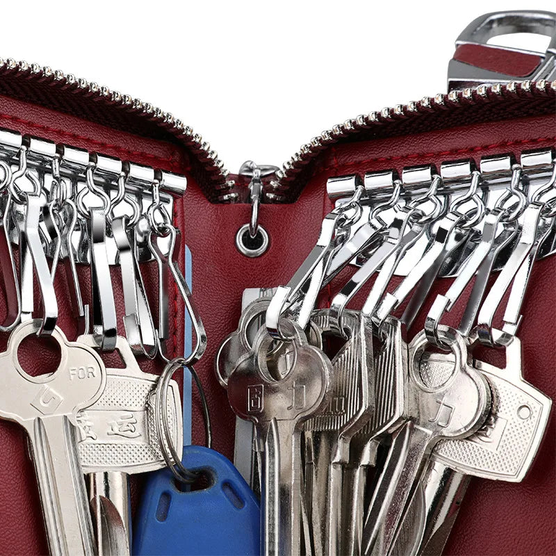 Leather Key Wallets Unisex Key Bag Men Car Key Holders Multifunction