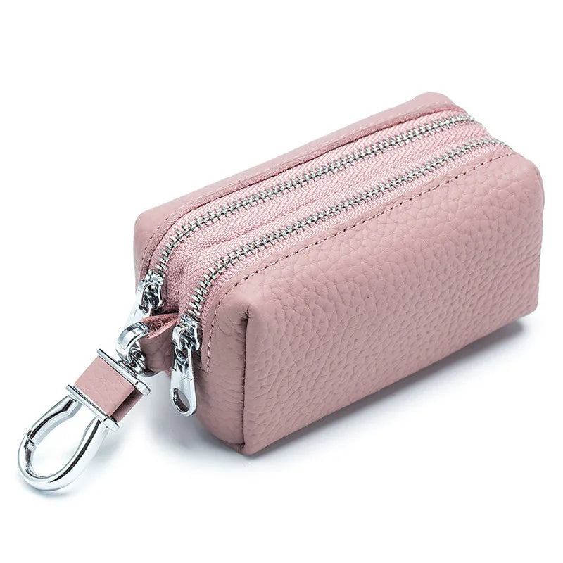 Leather KeyChain Multifunction Organizer Wallet Holder Car Key Case