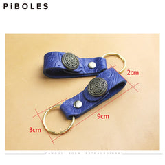 Leather Keychain DIY Pendant Key Ring Cow Leather Key Chain Holder